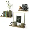 Shelves Decorative Wall Shelf with Iron and Wood Storage Display