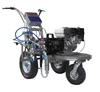 Hand push road line striping machine