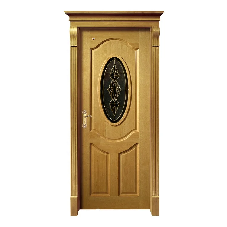 التجارية مكتمل المقوسة الصلبة خشب الساج البيضاوي زجاج باب دخول