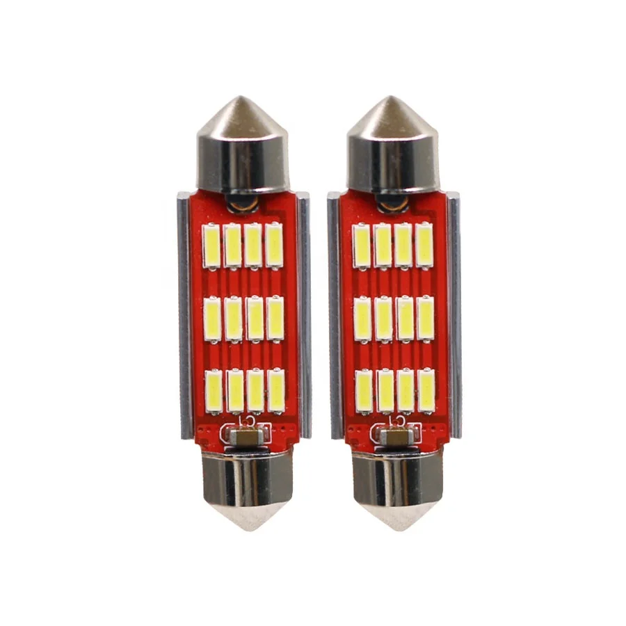 Led Festoon Canbus Lights 31mm 36mm 39mm 41mm Car Dome Light 4014 Chip 12 SMD C5W No Error Auto Interior Bulbs Roof Lamp DC 12V