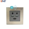BNT brushed aluminum alloy material panel with bluetooth Smart multifunctional wall socket