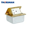 In ground electric floor outlet computer 3 hole floor socket