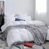 High end hotel luxury cotton white 350gsm duvet polyester filling custom bed size 200tc duvet