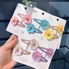 Children hairpin Korean lovely sequin shell flower hairpin