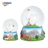 NEW Gardener's Garden Easter Spring Bunny Rabbit Water Globe Snowglobe Musical
