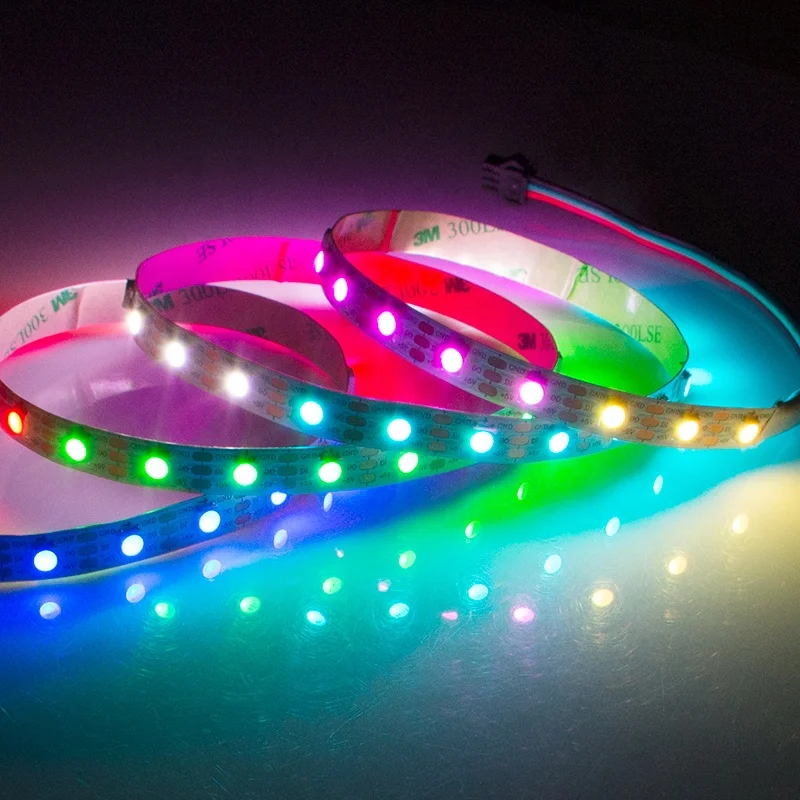 5V addressable rgb led LC8812 to replace WS2812B 60led/M RGB dream color led strip with 3 pin connector