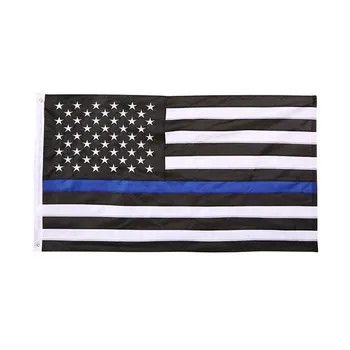 Thin Blue Line Black White American Flag - Buy Black White American ...