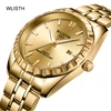 WLISTH brand explosion luxury diamond quartz watch couple on the table business stainless steel belt watch cross mirror supply