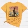 Women Cactus Sunset Short Sleeve T-Shirt Wholesale And Customizing