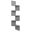 Commercial Decorative 5 Tier Wall Mount Corner Shelves Walnut Finish Display rack
