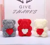 Factory Directly Selling Beautiful Handmade Preserved Rose Teddy Bear for Girlfriend Love Gift