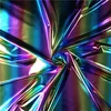 95% polyester 5% spandex knitted rainbow foil fabric