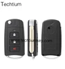 Flip 3 button with blade No logo car remote key shell case cover for Toyota camry corolla prado hilux vios