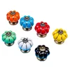 Cute Children Pumpkin Style Ceramics Single Hole Drawer Handle Knob
