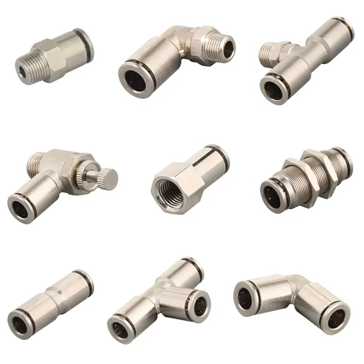 10 Piece 6mm-1//4/" BSP Brass Elbow Pneumatic Pipe Hose Coupler Connector Fitting