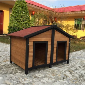 Sdd012l Labrador Solid Wooden Two Door Dog House Buy