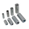 Stainless Steel SS316 3/8"-16 x 1-1/8" x 1/2" Plain Finish Hex Long Coupling Pipe Nut
