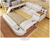 Mutil function master bedroom leather wedding soft massage bed