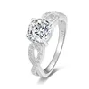High class wedding jewelry nickel free 925 sterling silver infinity love diamond ring