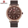 NAVIFORCE 3006 Brand Mens Quartz Watch Date Week Luxury Men Stainless Steel Mesh Belt Waterproof Wrist Watch Relogio Masculino