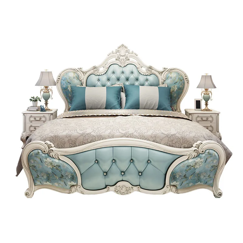 
Hot-sale European luxury Can be customized queen size leather bedroom furniture king size bed 