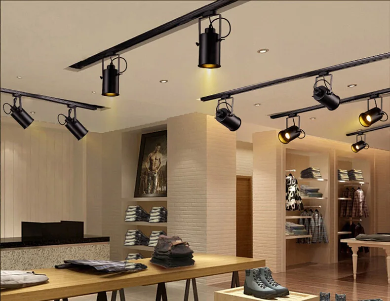 track lighting with pendants and spots