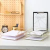 550-97D 2019 streamline design metal wire rose gold desk file tray organizer for office home