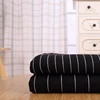 New design black 95% polyester 5% spandex milk fiber stripe bonded knit fabric