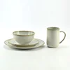 Ancient Finishing Natural Color Dinnerware Sets Plate Bowl Cup For Home For Hotel