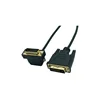 90 degree DVI 24+1 male to DVI24+1 male dual link DVI cable