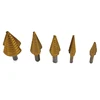 High Quality Multiple Hole 50 Sizes Aluminum Case 5pcs M35 Step Drill Bit Set