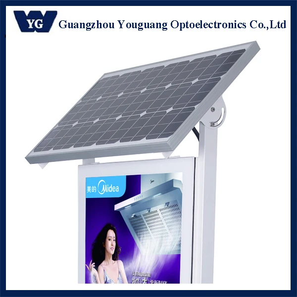 Outdoor advertising billboard stand solar advertising light box