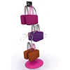 Cost effective women's tote bag floor retail display stands supermarket cosmetic bag makeup bag display rack
