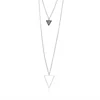 Ethnic Triangles Pendant Necklace Multilayers Designed Long Chain Charms Necklace For Women And Men