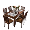 6625 solid oak legs top edge oak veneered top NC finishing paint antique dining table