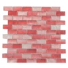 best price backsplash bathroom glass mosaic tile red