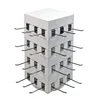 white rotate acrylic countertop rubber band package cabinet ornament display stand holder rack 204*204*422mm
