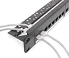 Dual cat5e cat6 patch panel/24 port shielded 19\"UTP 1U rack mount patch panel