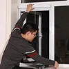 Retractable fly screen window roller screen window
