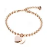 Wholesale exquisite personalized custom bead gold bracelet, fashion simple chain bracelet for mom gift