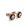 Wholesale Korean Ear Cuffs Jewelry Crystals Inlay Titanium Steel Rose Gold Earring Stud