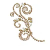 Bling Gold White Color Removable Waterproof Pearl Decor Flower Of Life Sticker
