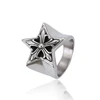 15933 Xuping Jewelry exquisite star style black gun color stainless steel finger ring