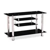 Latest design modern furniture black classic glass table tv stand for sale