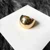 6 designs gold big dome statement women ring unique chunky cocktail ball ring wide oval eccentric skinny modern stack large ring