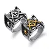 High Quality Custom Stainless Steel Boyfriend Gift Big Masonic Logo Signet Ring