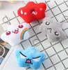 New Mini 9.6 Cm,cute Cloud Expression Plush Toy Keychain Novelty llaveros kawaii Cloud Toy Keychain Soft Plush Expression Doll