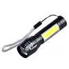 Focus Zoom Torch Light 3 Modes Adjustable Mini USB Flashlight LED Rechargeable For Emergency and Activities EDC