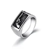 New Fashionable Custom Beautiful Gun Pattern Men Titanium Ring