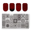 BORN PRETTY Rectangle Stamping Template Floral Design Manicuring Nail Art Image Plate BP-L053